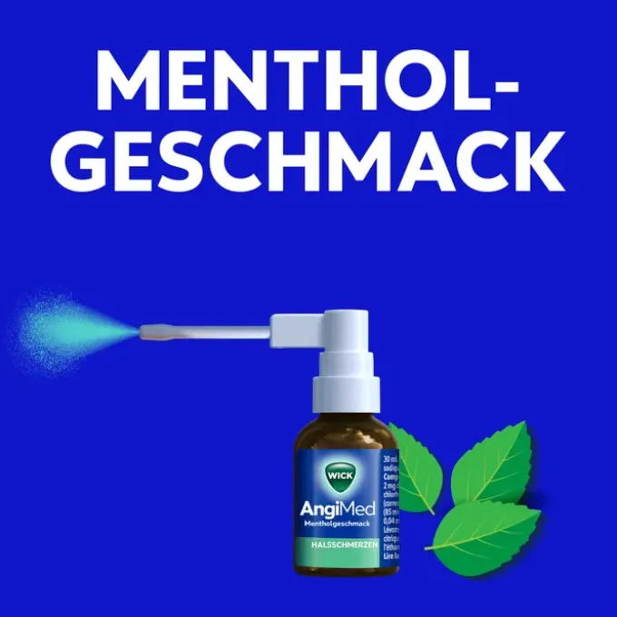 WICK AngiMed Mentholgeschmack 2mg/ml+0,5mg/ml Spr. 30 ml