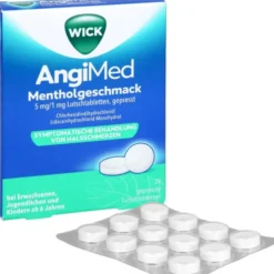 WICK AngiMed Mentholgeschmack 5 mg/1 mg Lutschtab. 24 St