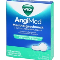 WICK AngiMed Mentholgeschmack 5 mg/1 mg Lutschtab. 24 St