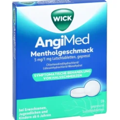 WICK AngiMed Mentholgeschmack 5 mg/1 mg Lutschtab. 24 St