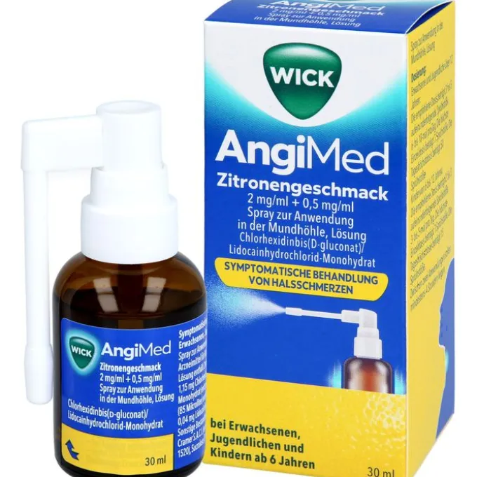 WICK AngiMed Zitronengeschm.2mg/ml+0,5mg/ml Spr. 30 ml