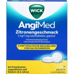 WICK AngiMed Zitronengeschmack 5 mg/1 mg Lut.-Tab. 24 St