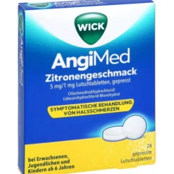WICK AngiMed Zitronengeschmack 5 mg/1 mg Lut.-Tab. 24 St