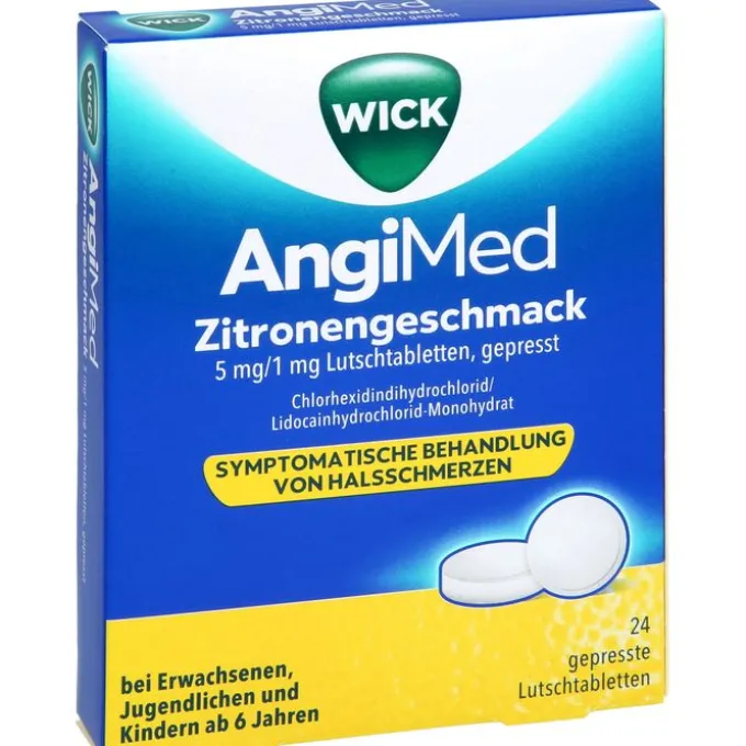 WICK AngiMed Zitronengeschmack 5 mg/1 mg Lut.-Tab. 24 St