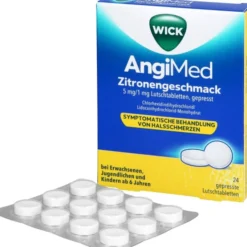 WICK AngiMed Zitronengeschmack 5 mg/1 mg Lut.-Tab. 24 St