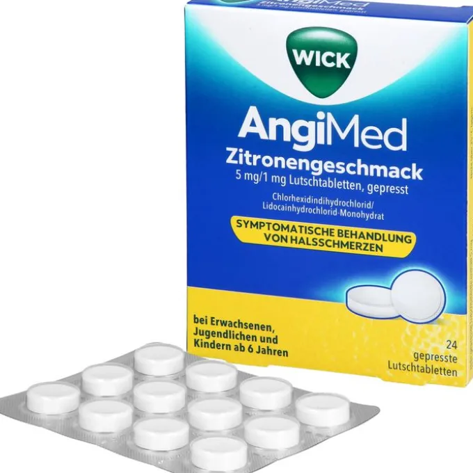 WICK AngiMed Zitronengeschmack 5 mg/1 mg Lut.-Tab. 24 St