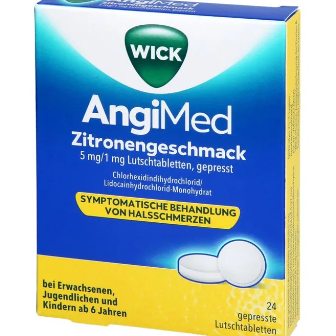 WICK AngiMed Zitronengeschmack 5 mg/1 mg Lut.-Tab. 24 St