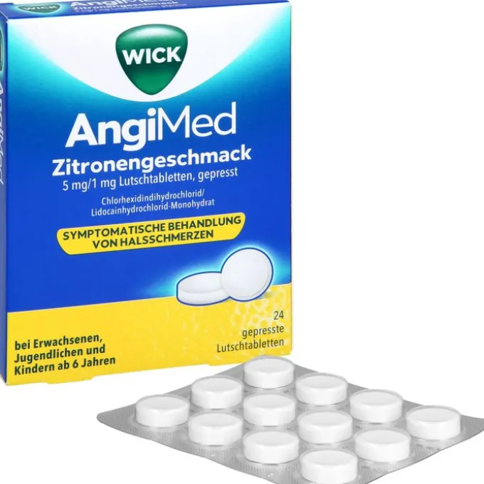 WICK AngiMed Zitronengeschmack 5 mg/1 mg Lut.-Tab. 24 St