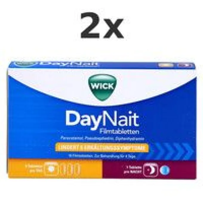 WICK DayNait Tabletten bei Erkältung Set 2x16St