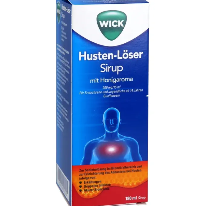 WICK Husten-Löser Sirup mit Honigaroma 200mg/15ml 180 ml