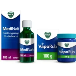 WICK MediNait Erkältungssirup Nacht + WICK VapoRub Erkältungssalbe 25g+180ml