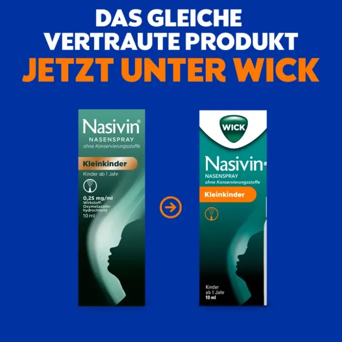 WICK Nasivin Nasenspray oK Kleinkinder 0,25 mg/ml 10 ml