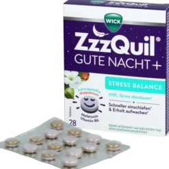 WICK ZzzQuil Gute Nacht+ Stress Balance 28 Stück