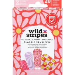WILD STRIPES Pflaster Classic sensitiv Pastel Fun 20 St