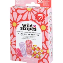 WILD STRIPES Pflaster Classic sensitiv Pastel Fun 20 St