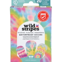 WILD STRIPES Pflaster waterproof secu.Rainbow INT 20 St