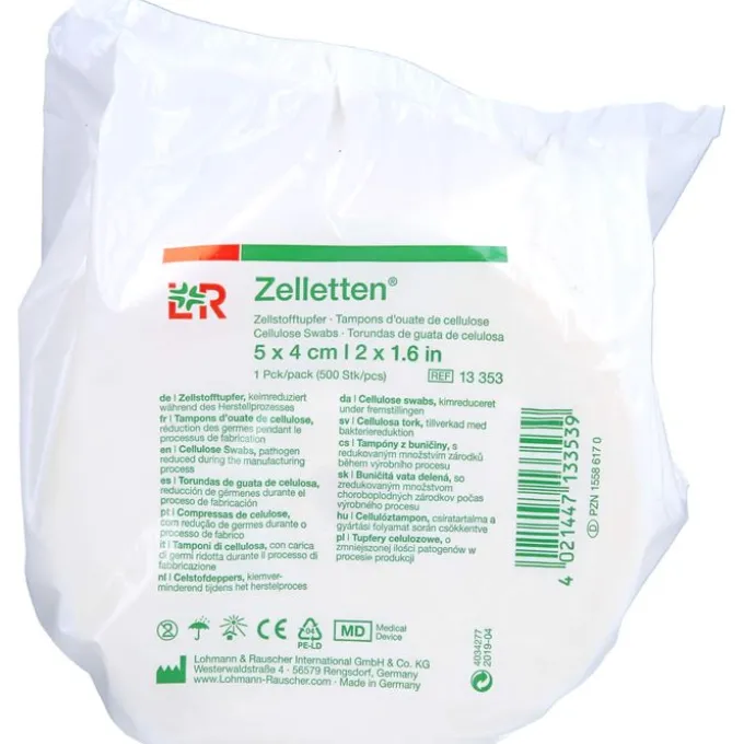ZELLETTEN Tupfer 4x5 cm keimreduziert Rolle 500 St