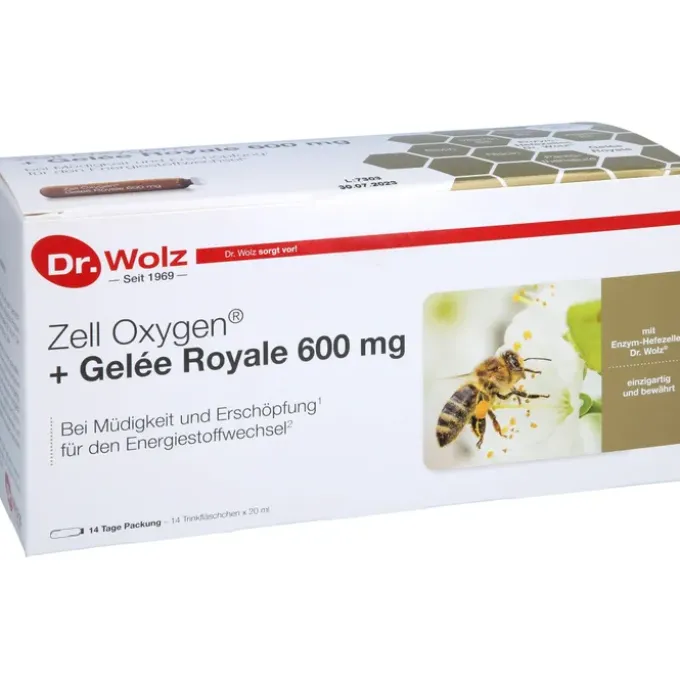 ZELL OXYGEN+Gelee Royale 600 mg Trinkampullen 14 Stück