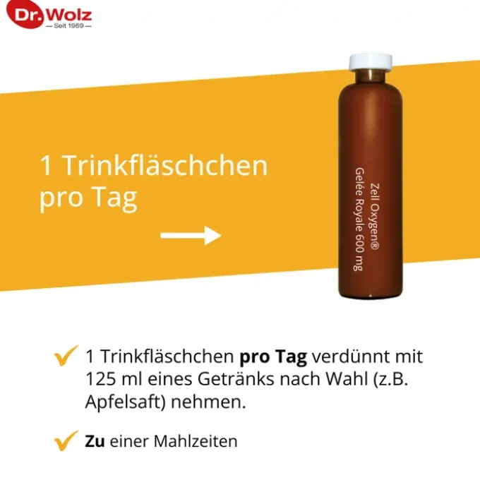 ZELL OXYGEN+Gelee Royale 600 mg Trinkampullen 14 Stück