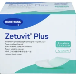 ZETUVIT Plus extrastarke Saugkompr.steril 6x6 cm 10 St
