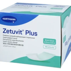 ZETUVIT Plus extrastarke Saugkompr.steril 6x6 cm 10 St