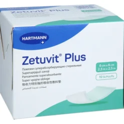 ZETUVIT Plus extrastarke Saugkompr.steril 6x6 cm 10 St