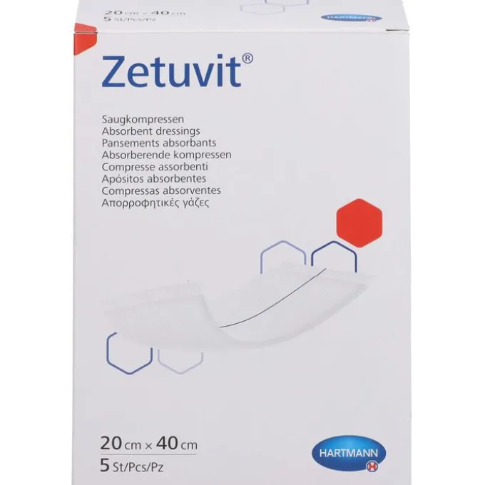 ZETUVIT Saugkompressen steril 20x40 cm 5 St
