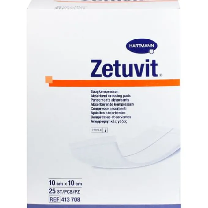 ZETUVIT Saugkompressen steril 10x10 cm 25 St
