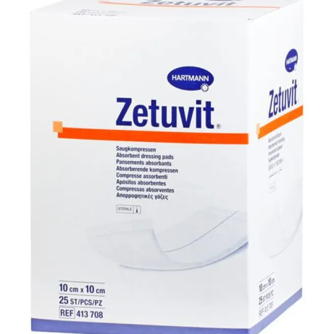 ZETUVIT Saugkompressen steril 10x10 cm 25 St