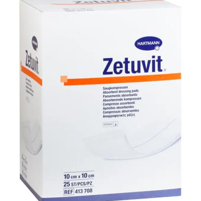 ZETUVIT Saugkompressen steril 10x10 cm 25 St