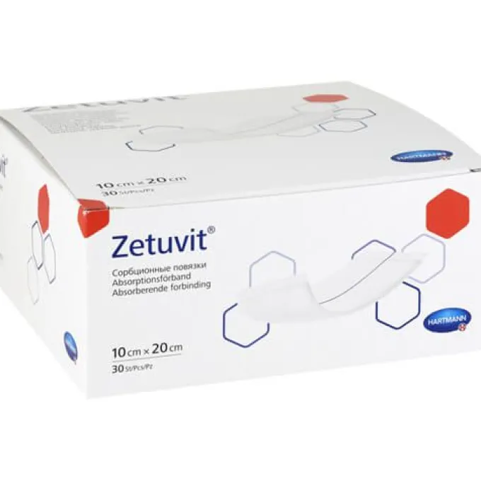 ZETUVIT Saugkompressen unsteril 10x20 cm 30 St