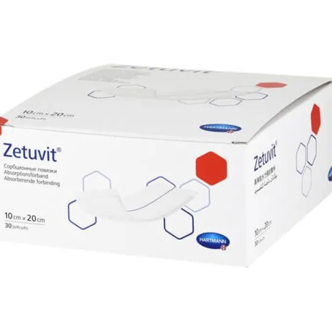 ZETUVIT Saugkompressen unsteril 10x20 cm 30 St