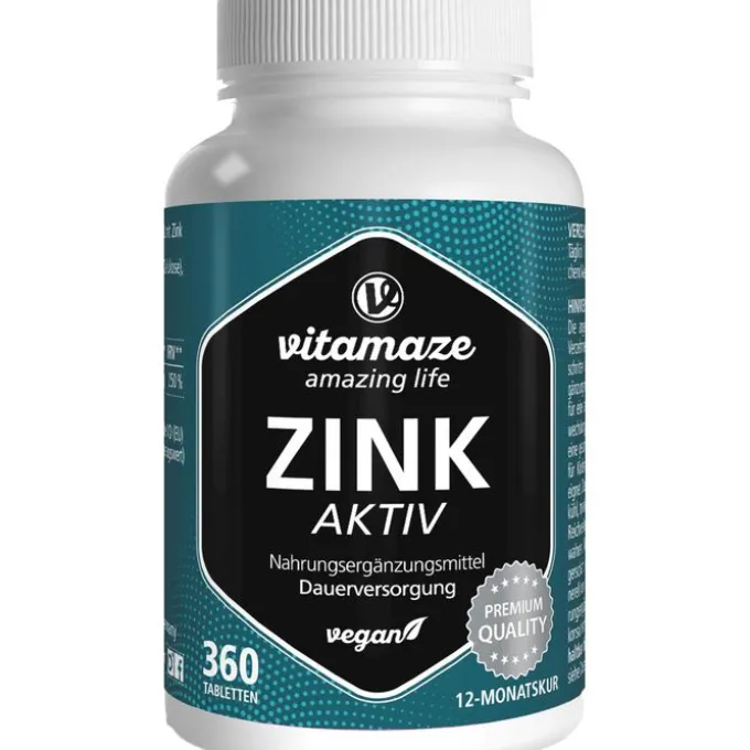 ZINK AKTIV 25 mg hochdosiert vegan Tabletten 360 Stück