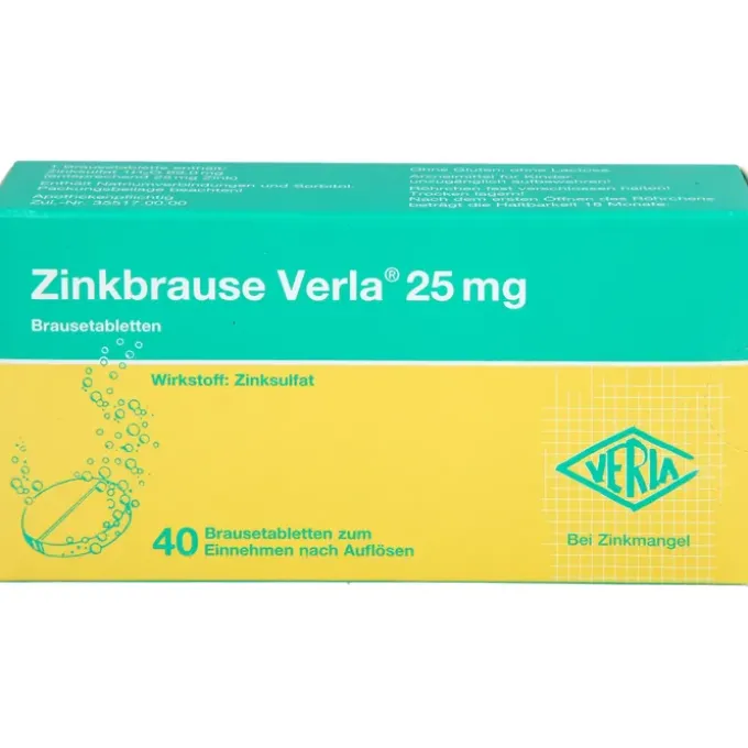 ZINKBRAUSE Verla 25 mg Brausetabletten 40 St
