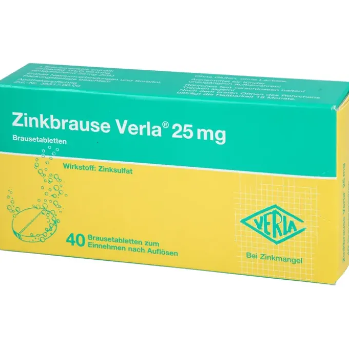 ZINKBRAUSE Verla 25 mg Brausetabletten 40 St