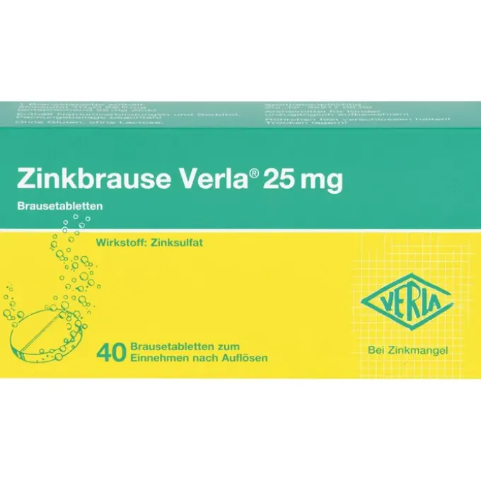 ZINKBRAUSE Verla 25 mg Brausetabletten 40 St
