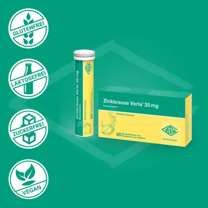 ZINKBRAUSE Verla 25 mg Brausetabletten 40 St