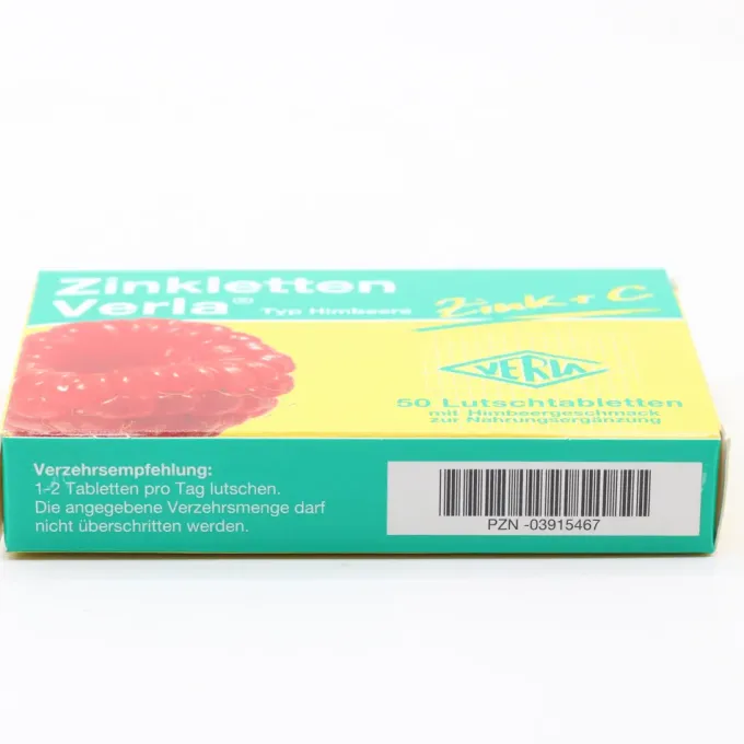 ZINKLETTEN Verla Himbeere Lutschtabletten 50 Stück
