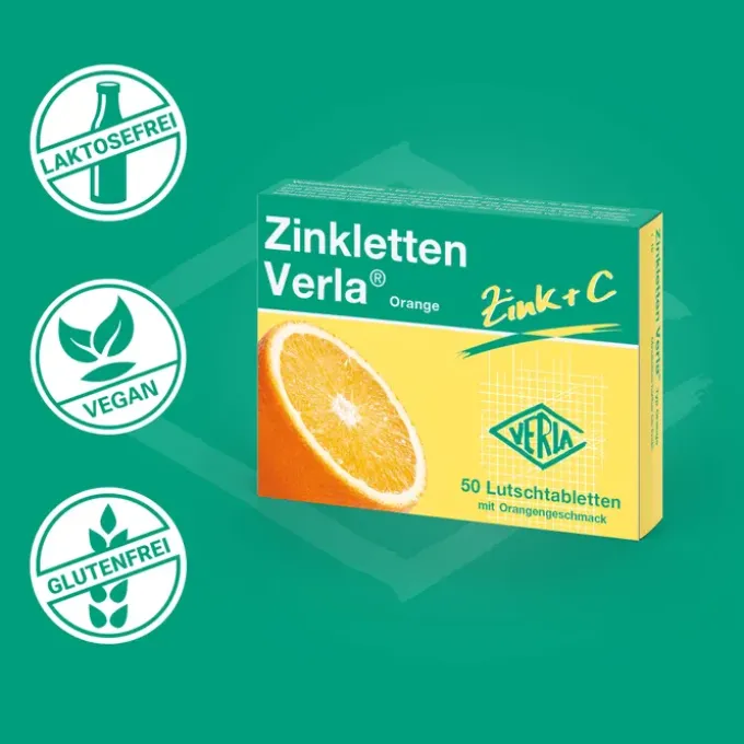 ZINKLETTEN Verla Orange Lutschtabletten 50 Stück