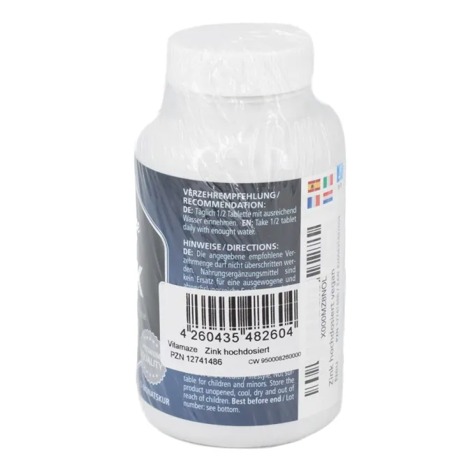 ZINK 25 mg hochdosiert vegan Tabletten 180 Stück