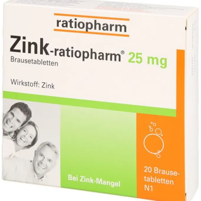 ZINK-RATIOPHARM 25 mg Brausetabletten 20 St