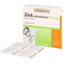 ZINK-RATIOPHARM 25 mg Brausetabletten 20 St