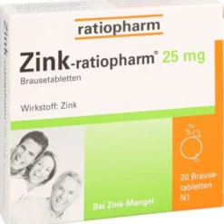 ZINK-RATIOPHARM 25 mg Brausetabletten 20 St