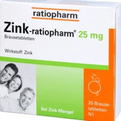 ZINK-RATIOPHARM 25 mg Brausetabletten 20 St