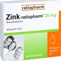 ZINK-RATIOPHARM 25 mg Brausetabletten 20 St