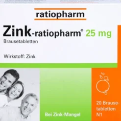 ZINK-RATIOPHARM 25 mg Brausetabletten 20 St