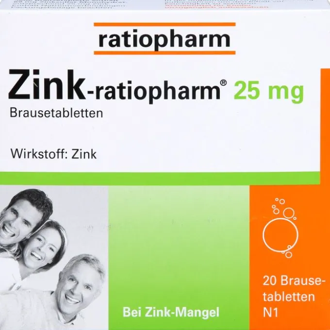 ZINK-RATIOPHARM 25 mg Brausetabletten 20 St