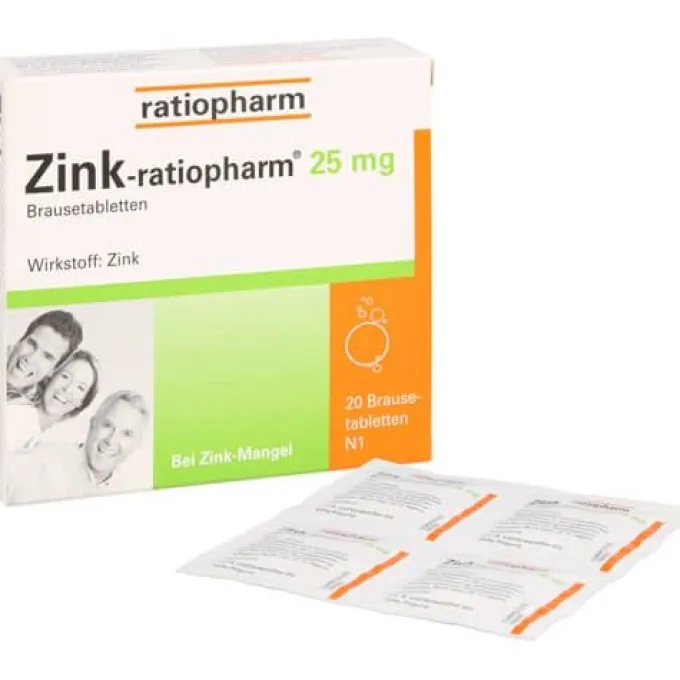 ZINK-RATIOPHARM 25 mg Brausetabletten 20 St