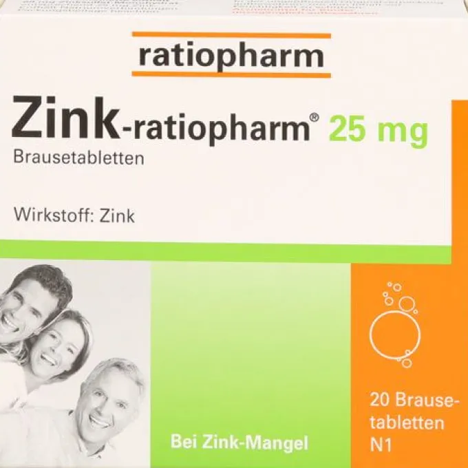 ZINK-RATIOPHARM 25 mg Brausetabletten 20 St