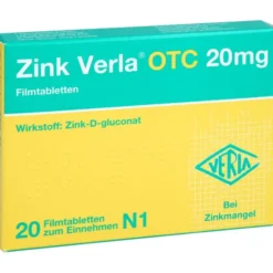 ZINK VERLA OTC 20 mg Filmtabletten 20 St